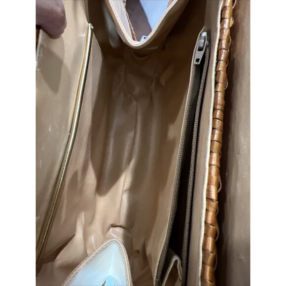 Aldo D’ Oro Vintage Wicker & Leather Shoulder Bag By JR - Picture 7 of 11